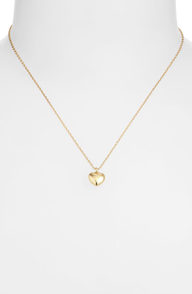 Kate Spade New York delicate mini heart pendant necklace, Alternate, color,