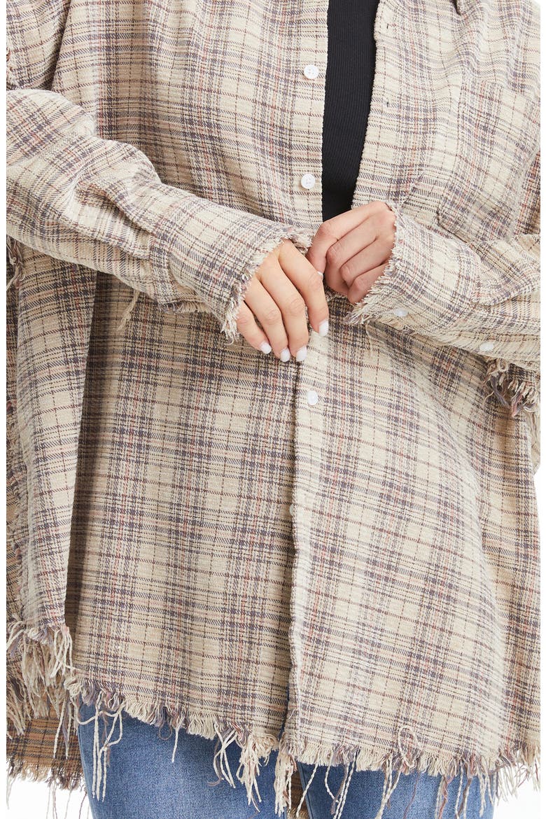 Plaid Cotton Shirt, Alternate, color, CATHERINE GRAY PATTERN