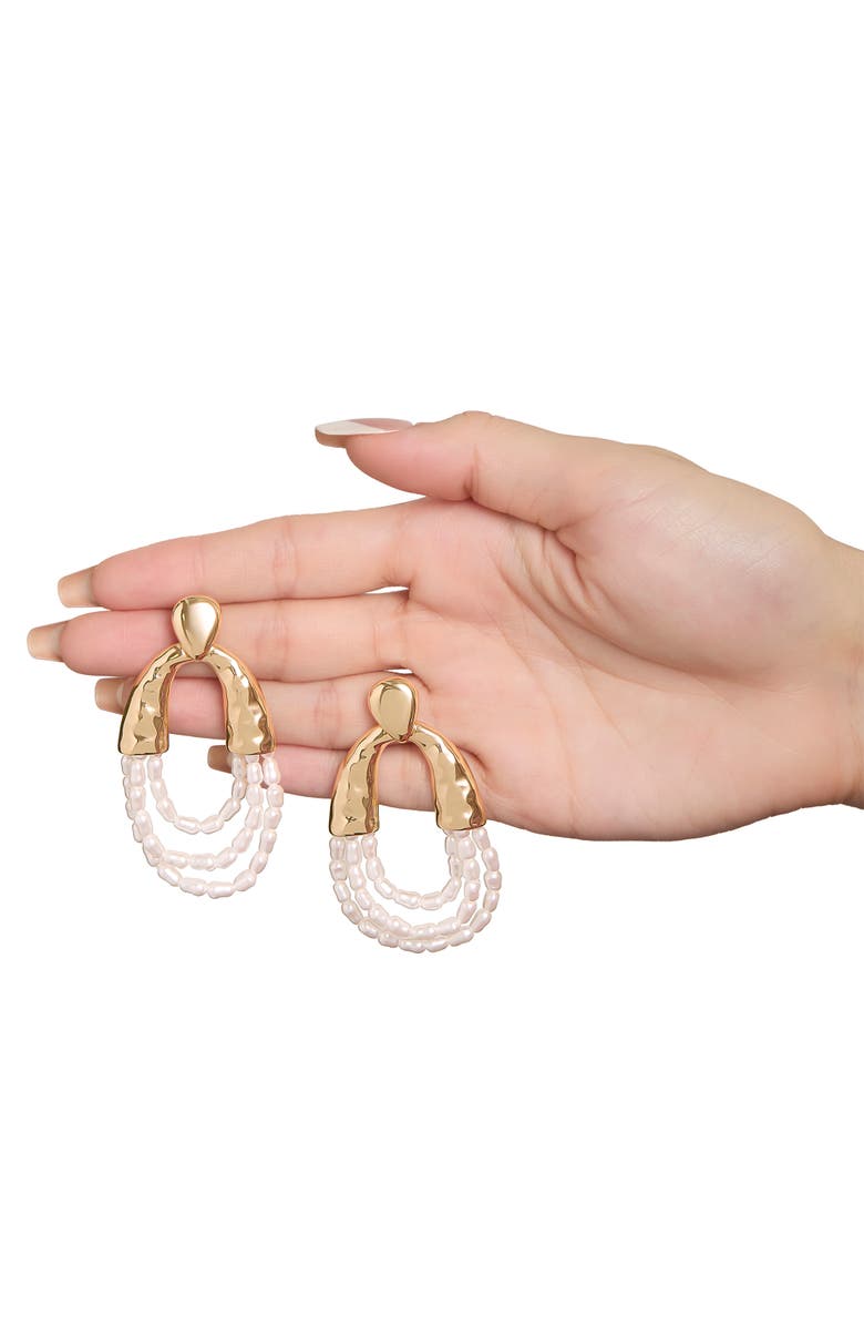 BCBG Pear Hoop Earrings, Alternate, color,