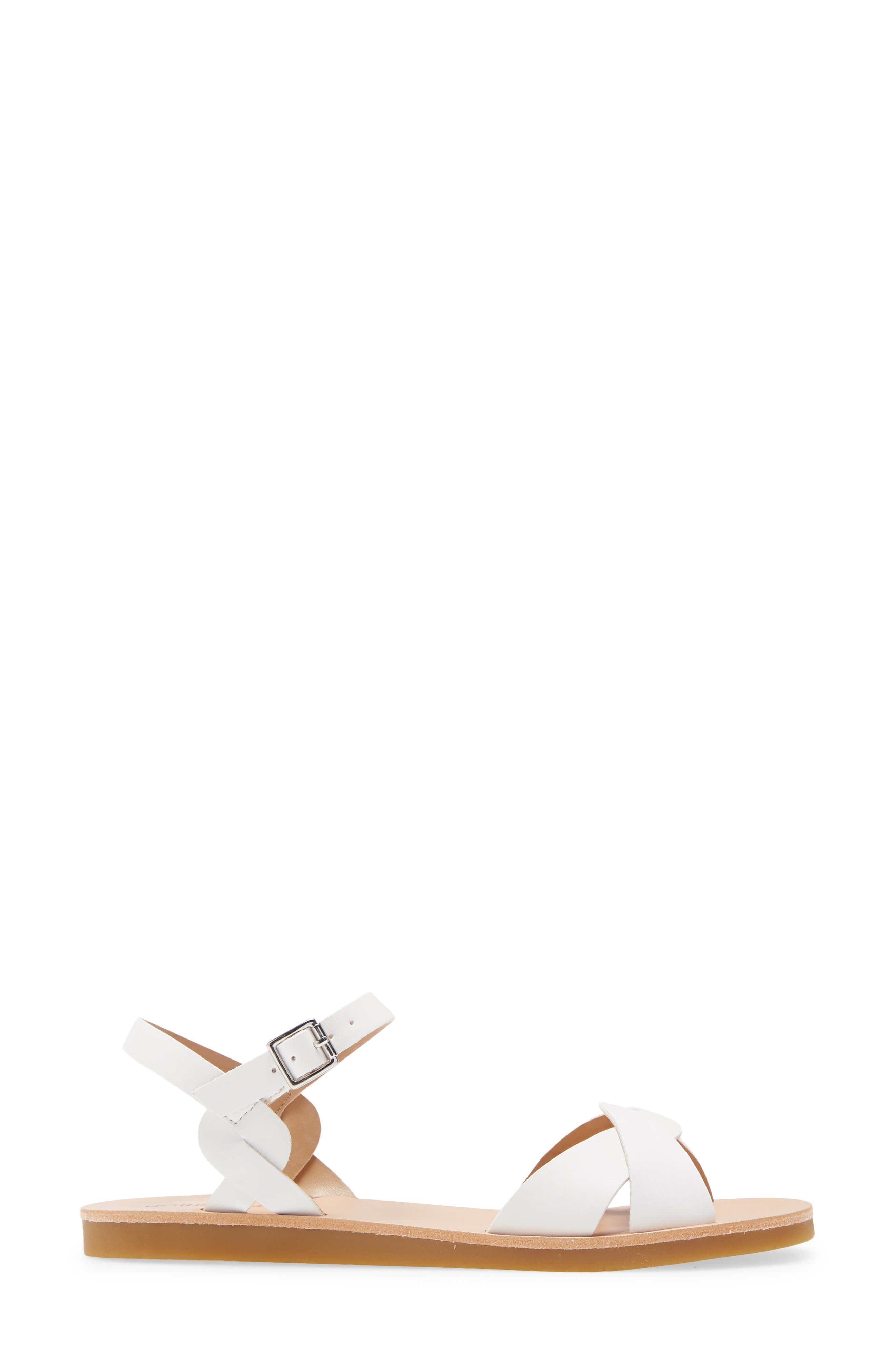 Sadee Flat Sandal, Alternate, color, WHITE