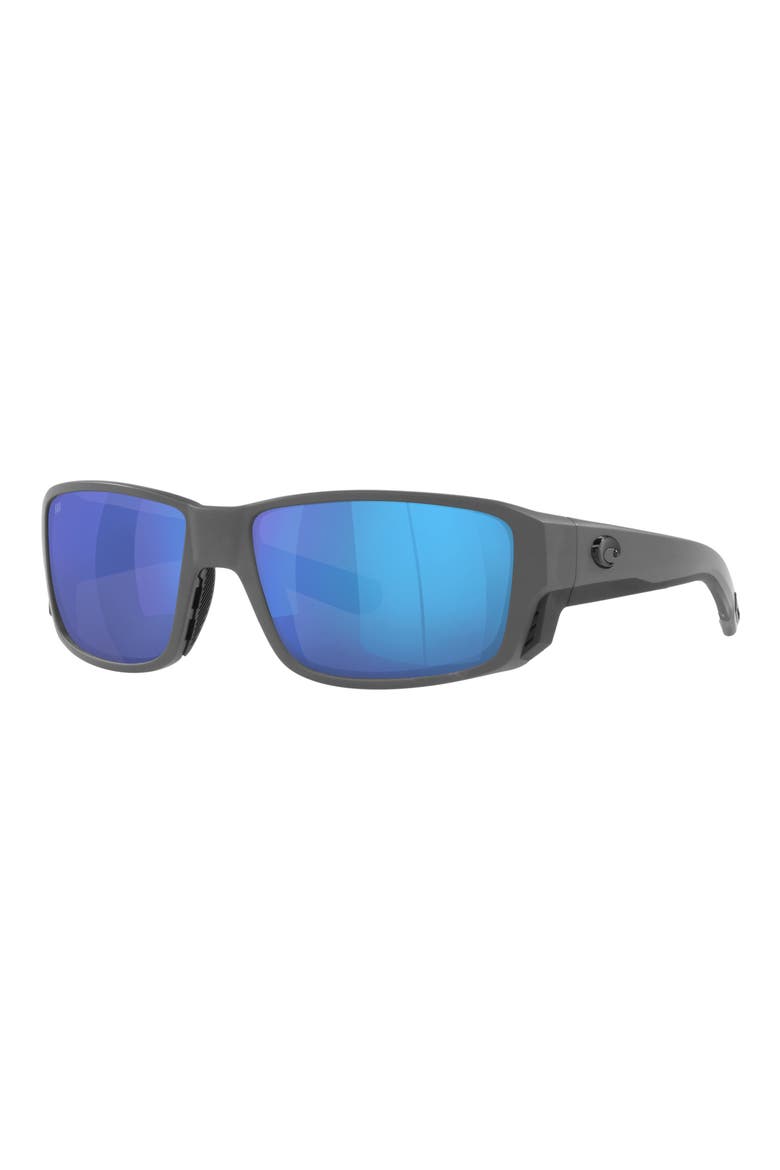 Pargo 60mm Mirrored Polarized Square Sunglasses, Alternate, color, MATTE GRAY