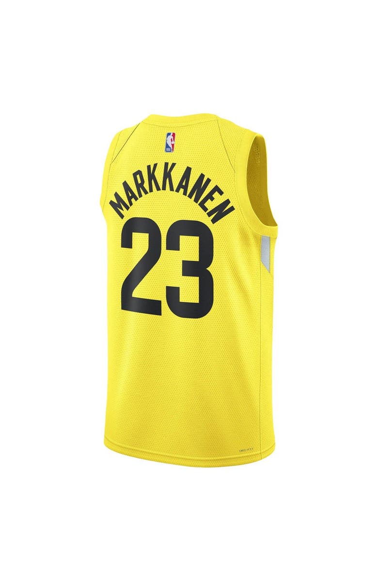 Nike Unisex Nike Lauri Markkanen Gold Utah Jazz Swingman Jersey - Icon Edition, Alternate, color,