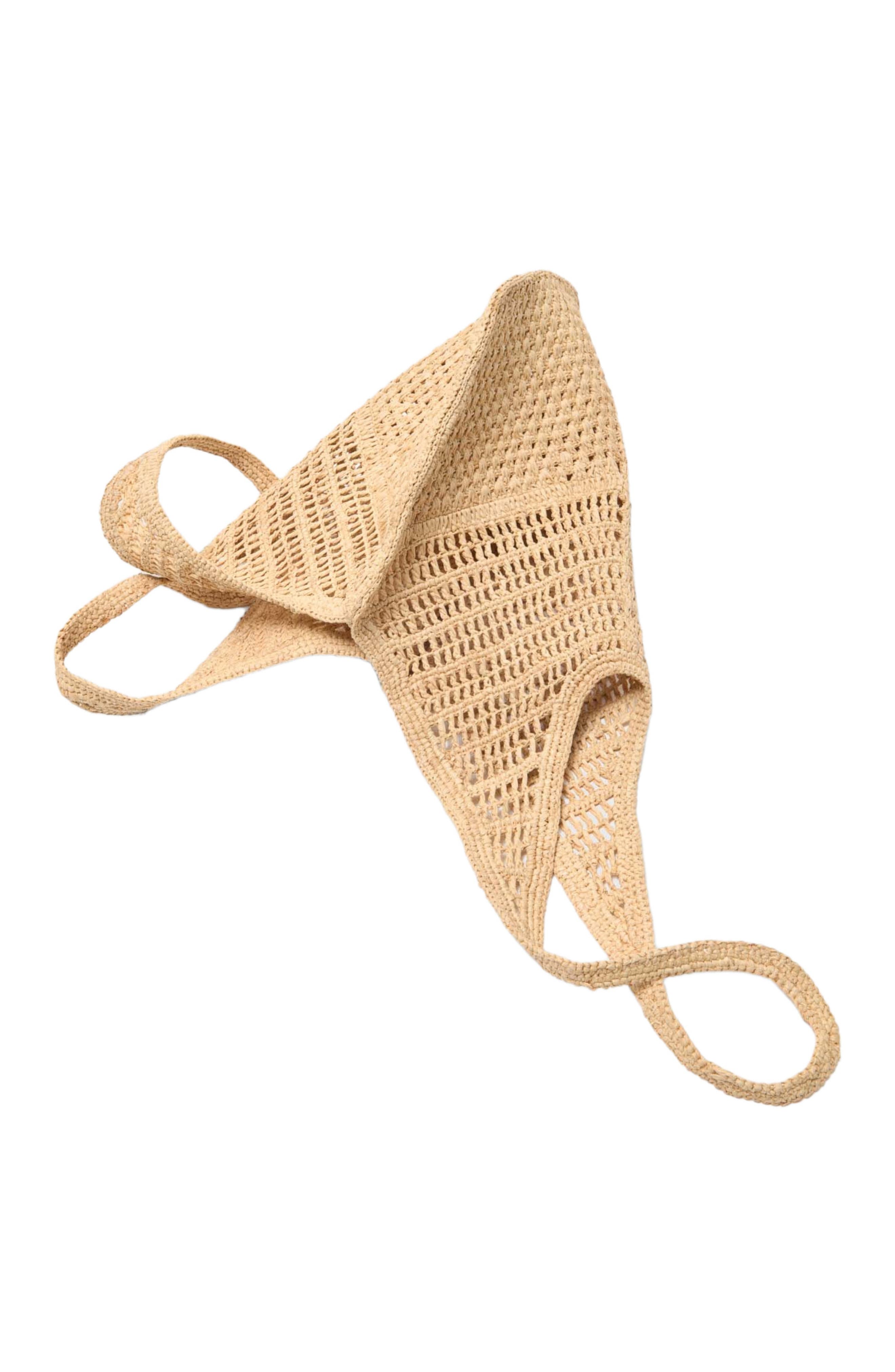 maje Natural raffia bag, Alternate, color, Beige