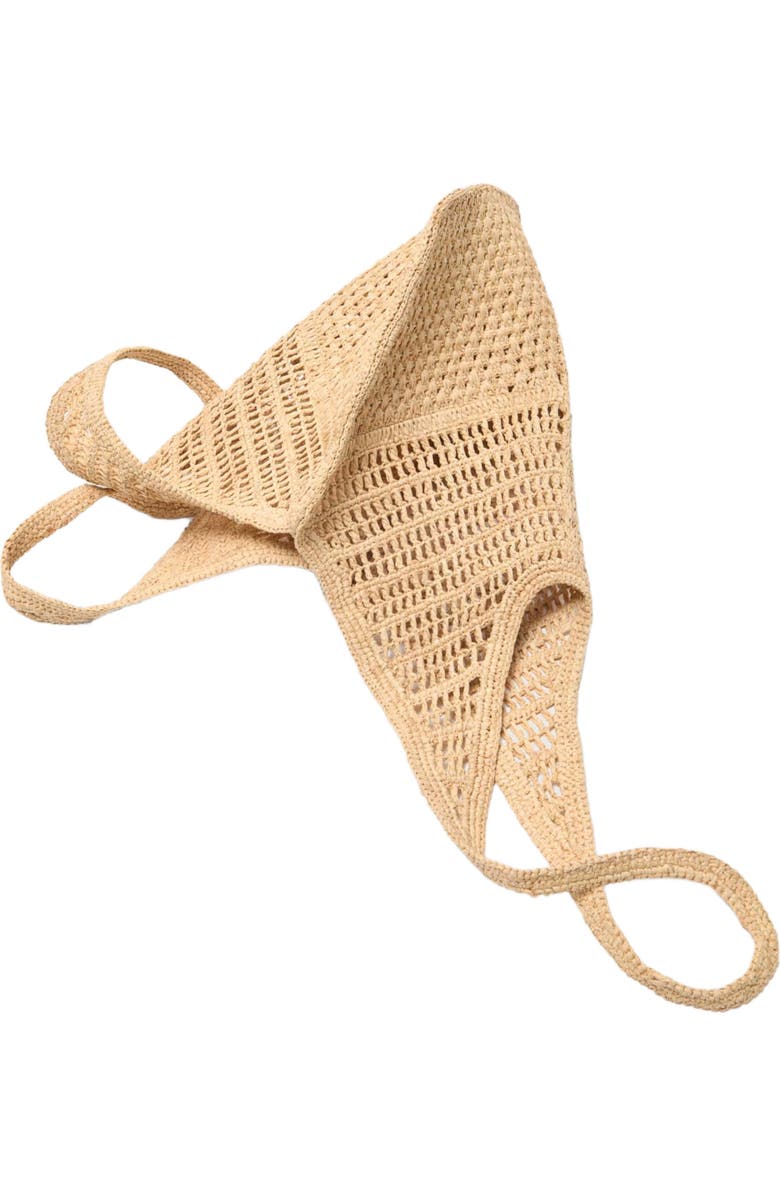 maje Natural raffia bag, Alternate, color, Beige