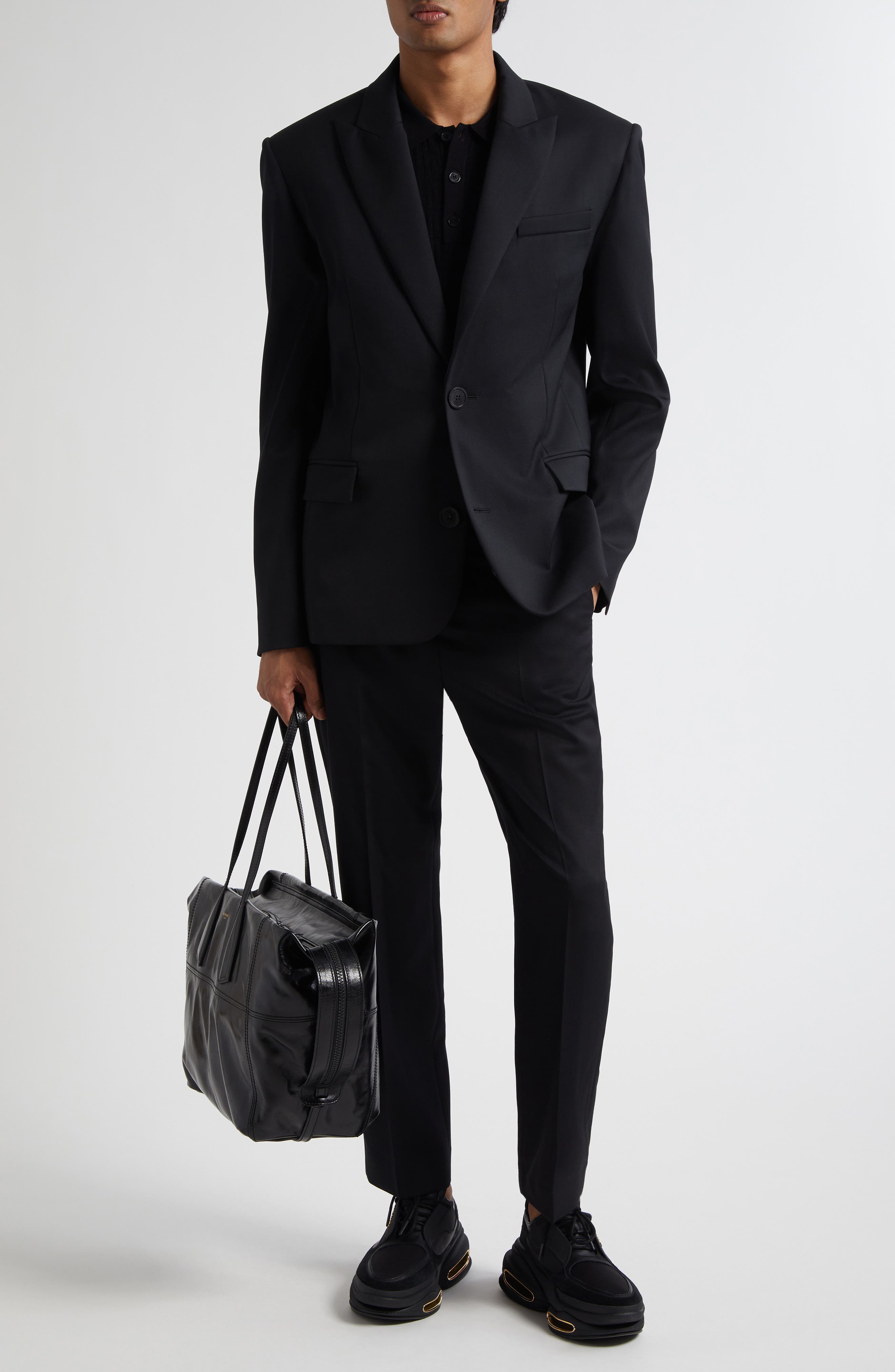 Tailored Straight Leg Wool Pants - image 2