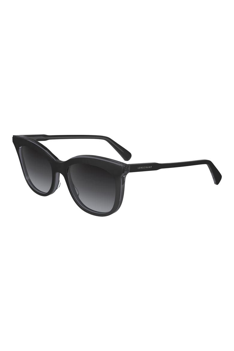 53mm Gradient Cat Eye Sunglasses, Alternate, color, BLACK/GREY