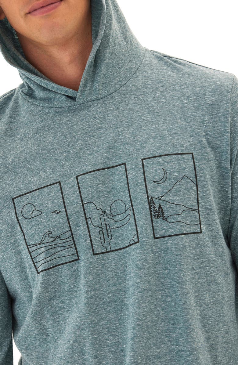 Threads 4 Thought Outdoor Days Hooded Long Sleeve Graphic T-Shirt, Alternate, color, 