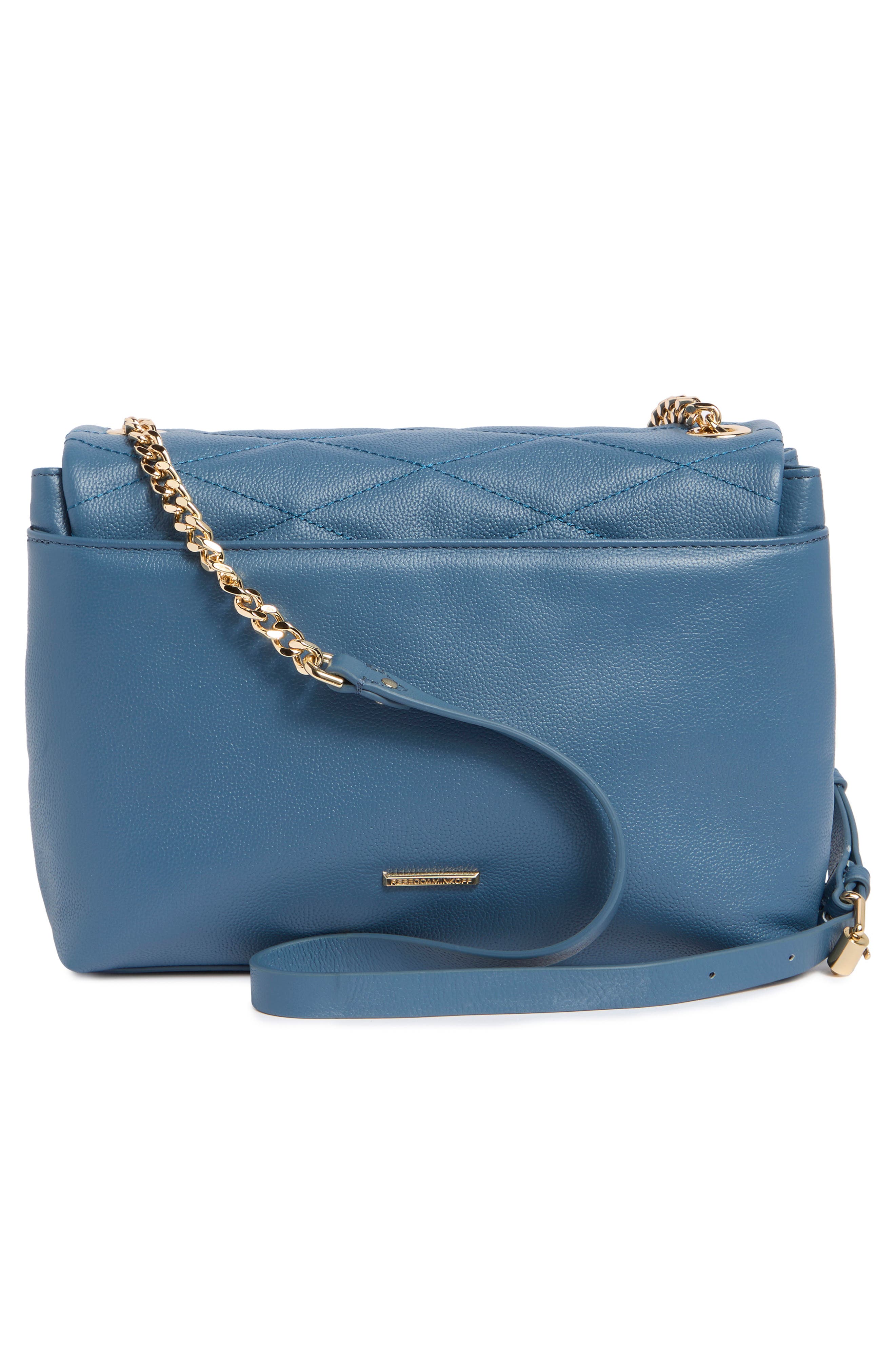 Edie Quilted Leather Convertible Shoulder Bag, Alternate, color, CIELO