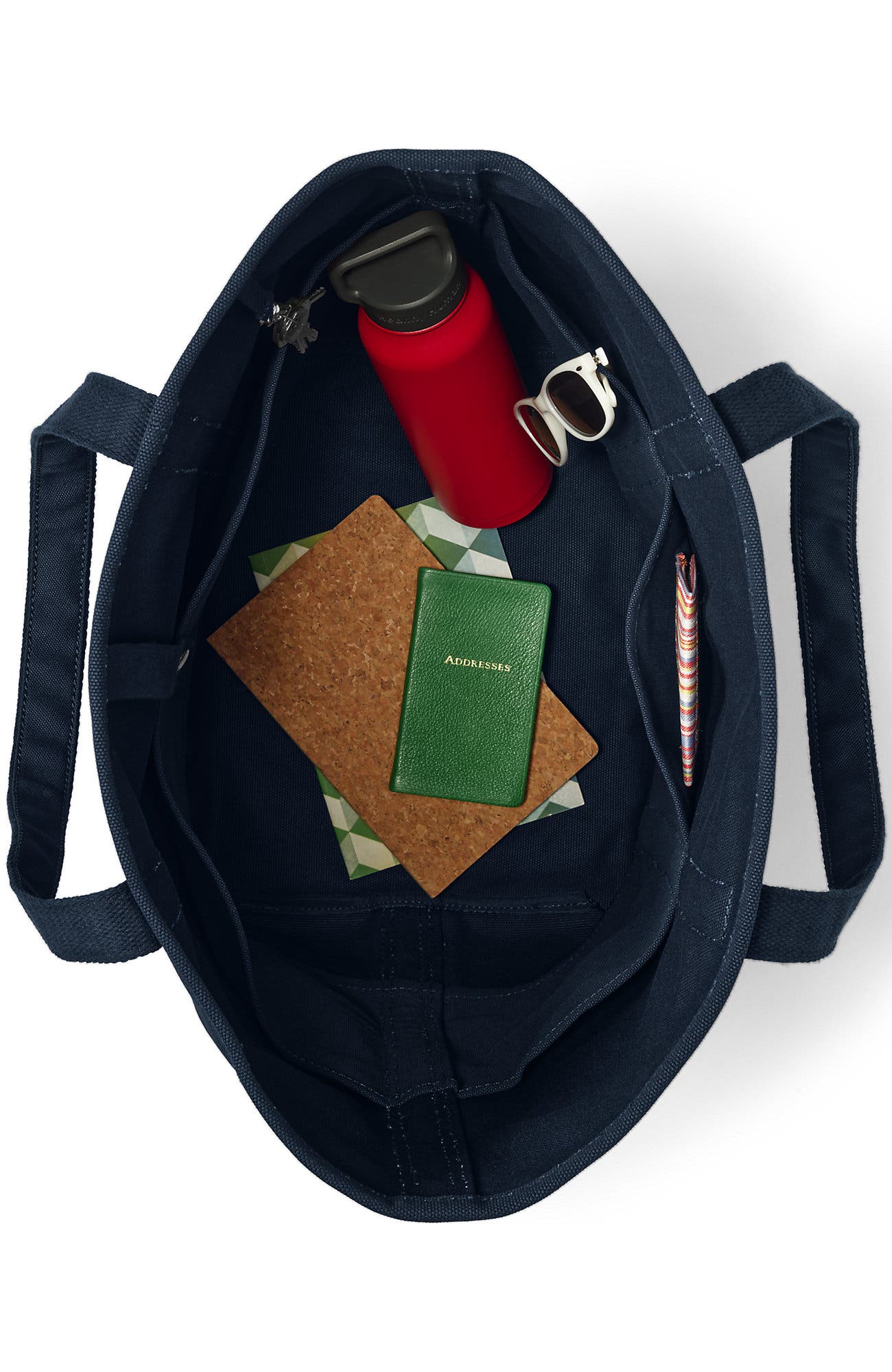 Open Top Canvas Tote Bag, Alternate, color, Radiant Navy