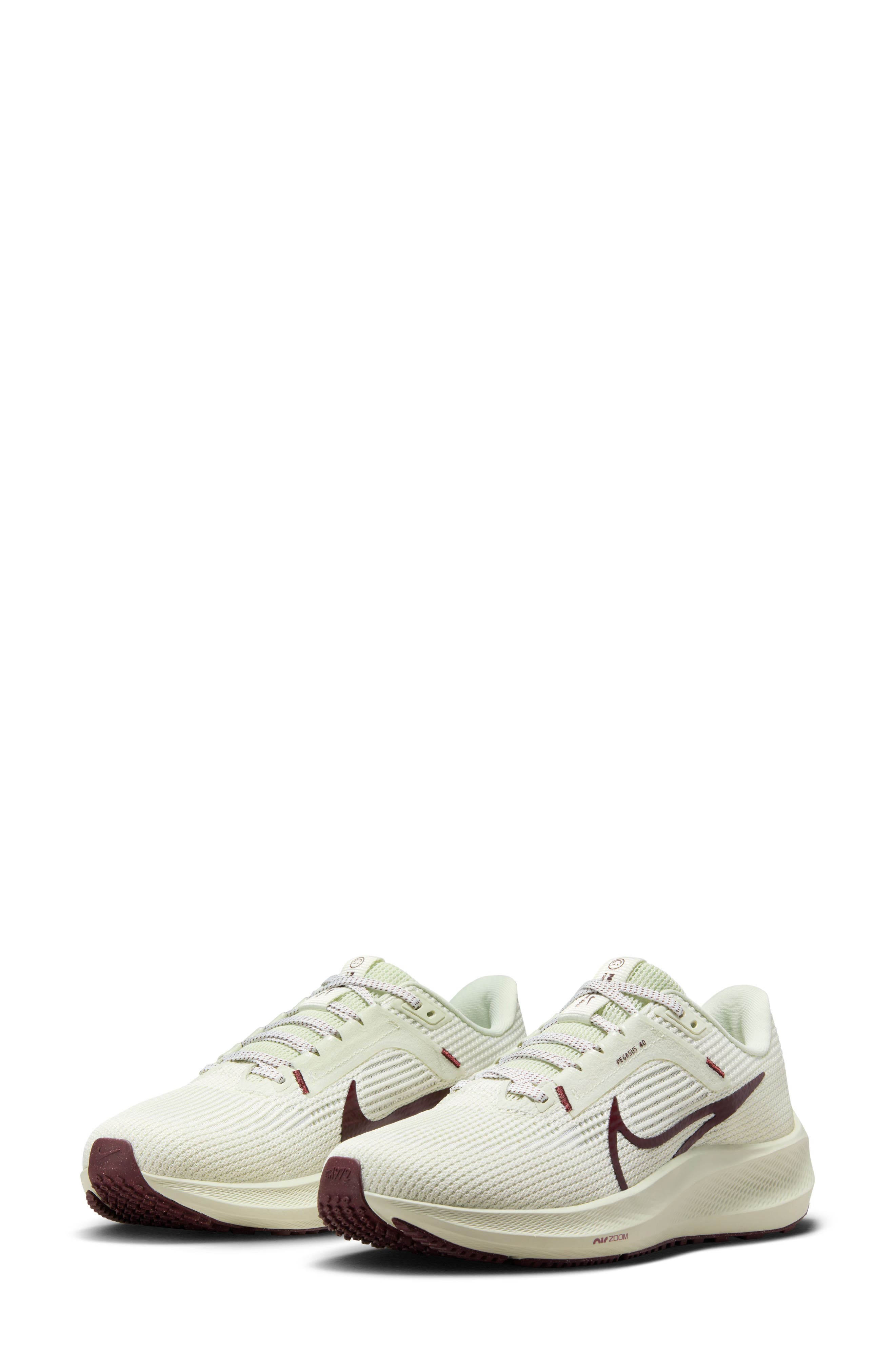 Nike Air Zoom Pegasus 40 Running Shoe, Main, color, Sea Glass/ Burgundy/ White