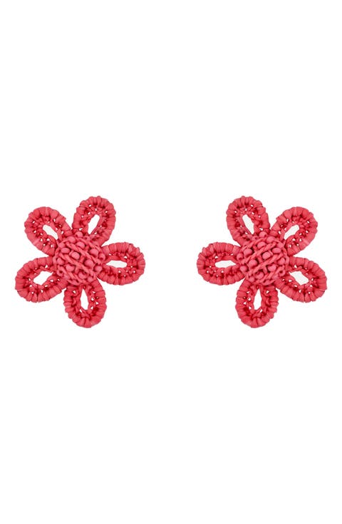 Woven Flower Earrings