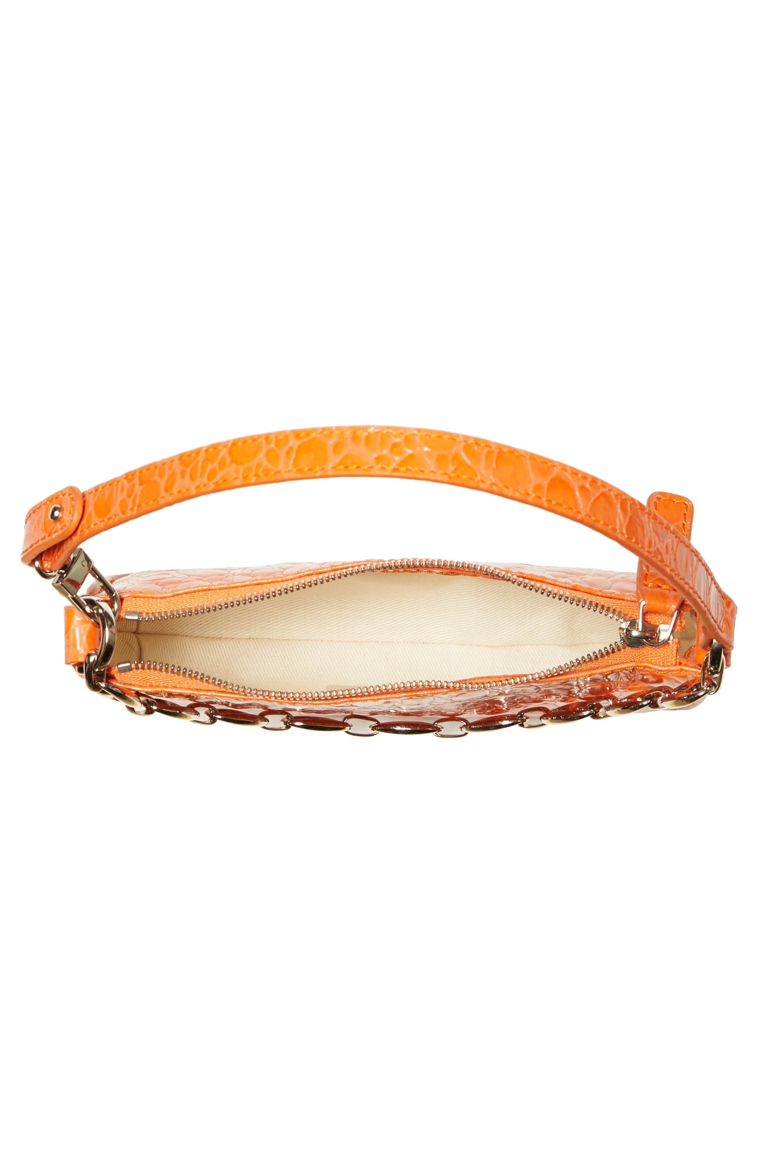 By Far Mini Rachel Croc Embossed Leather Bag, Alternate, color, 