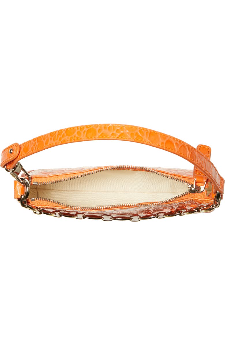 By Far Mini Rachel Croc Embossed Leather Bag, Alternate, color,