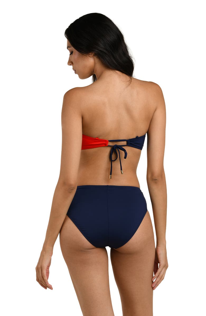La Blanca Americana Bandeau Bikini Top, Alternate, color, Blue Multi