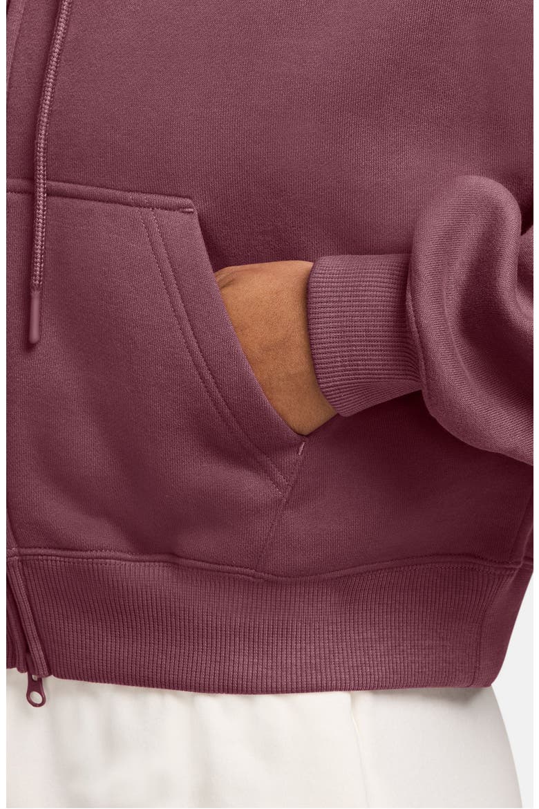 Studio Fleece Oversize Cropped Hoodie, Alternate, color, PINKSMOKE/ SAIL