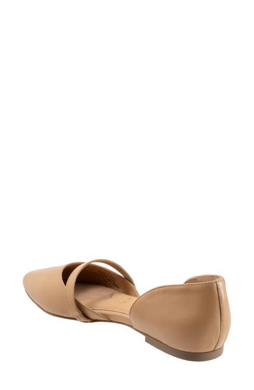 Trotters Emory D'orsay Pointed Toe Flat In Beige