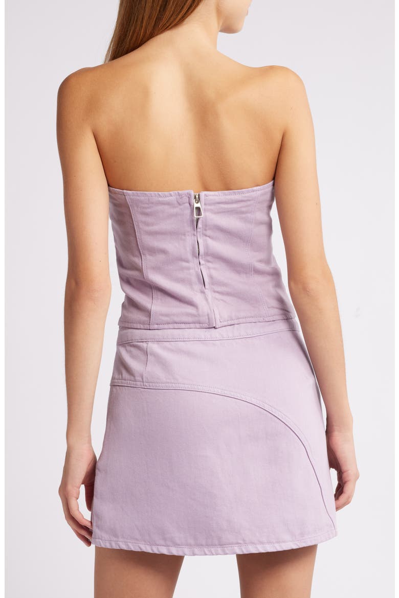 Denim Corset Top, Alternate, color, FOGGY LAVENDER