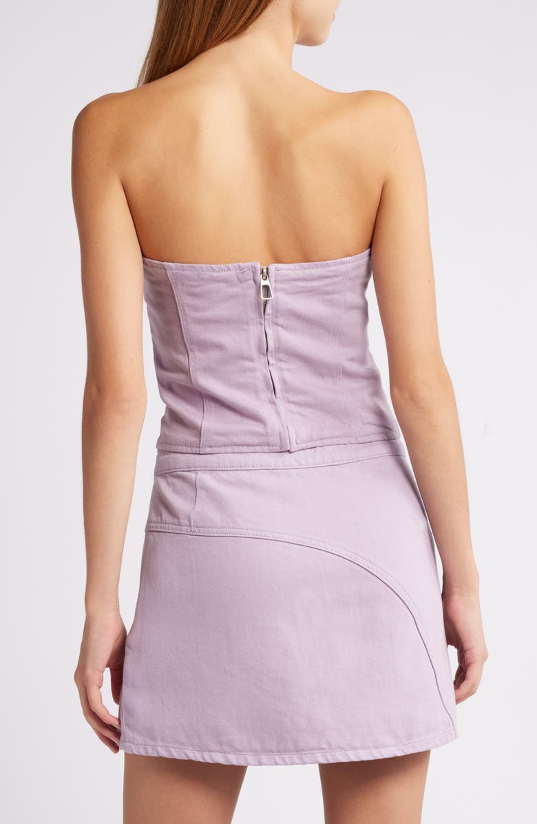 Mistress Rocks Denim Corset Top, Alternate, color, 