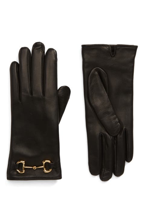 Horsebit Nappa Leather Gloves