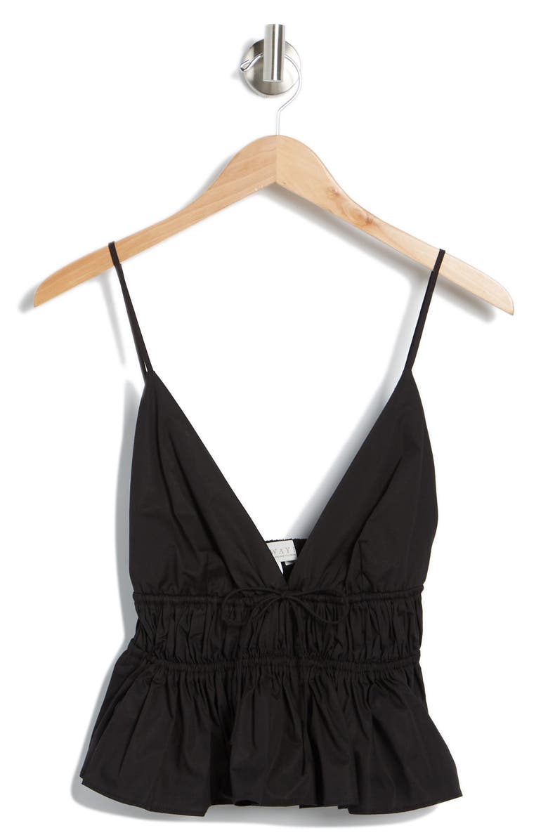 WAYF Tie Front Peplum Camisole, Alternate, color, 