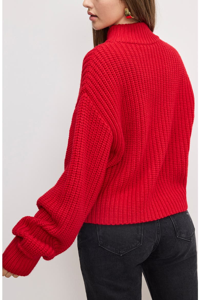 Chunky Mock Neck Sweater, Alternate, color, CHILI001