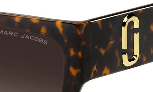 Marc Jacobs 57mm Gradient Square Sunglasses In Havana/brown Gradient
