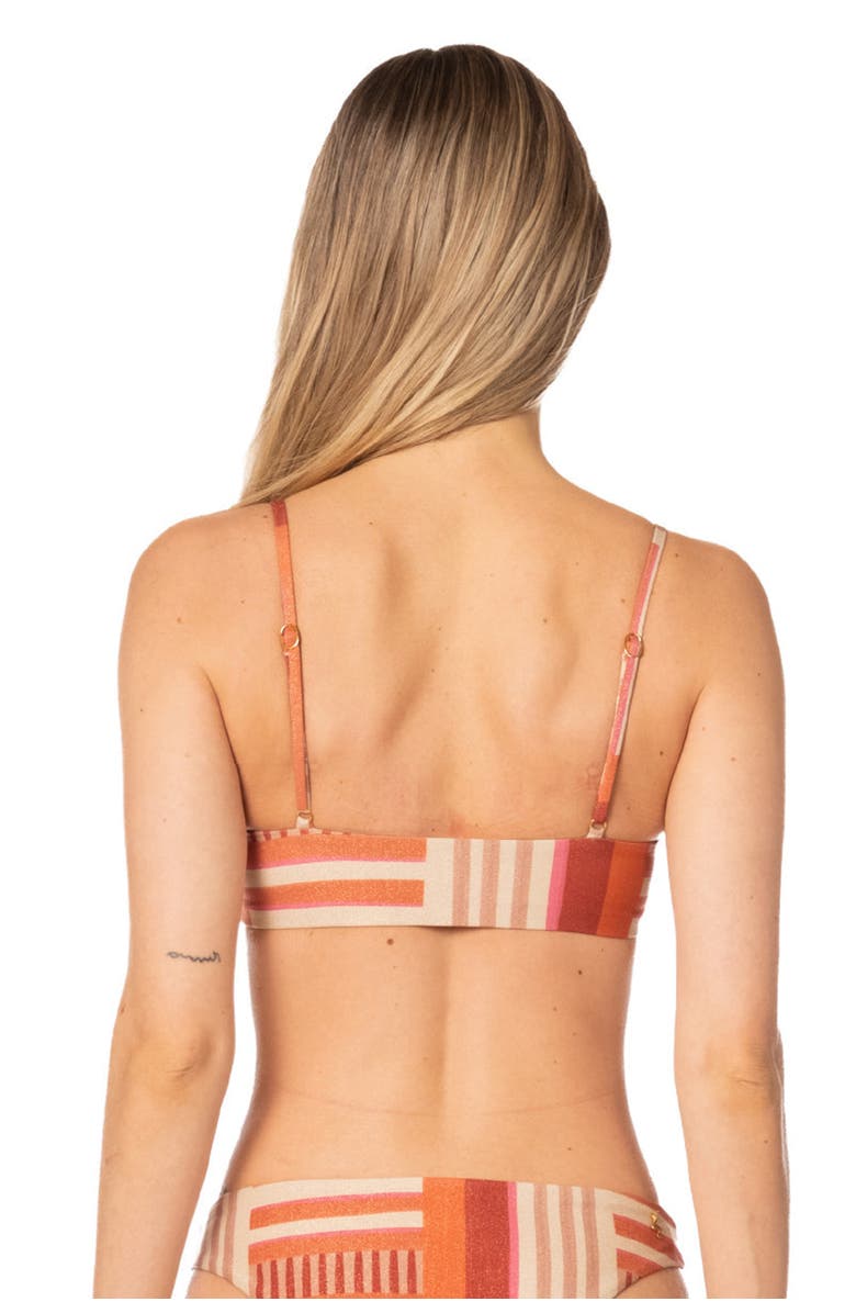 KIBYS Sunset Bazaar Stripes Aldara Bralette Top, Alternate, color, Sunset Stripes
