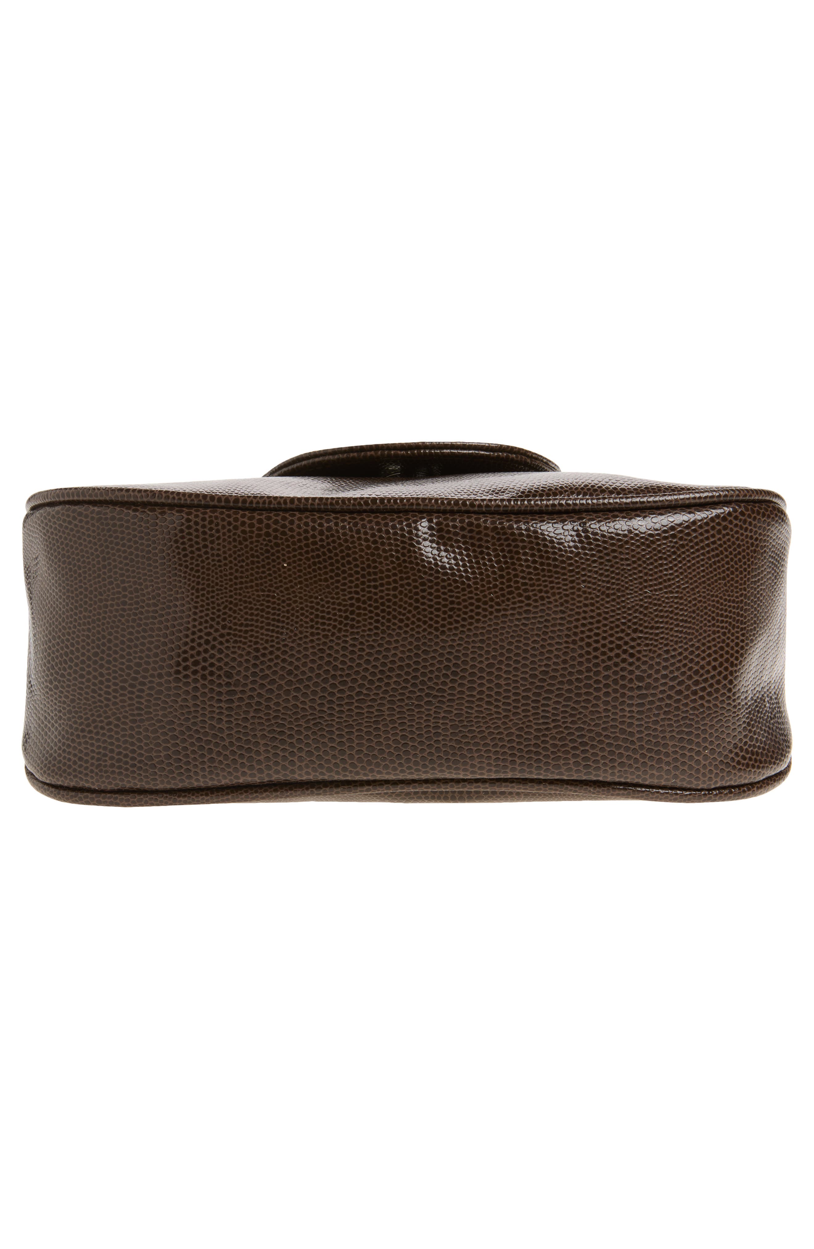 Ineva Faux Leather Lizard Embossed Baguette Bag, Alternate, color, BROWN