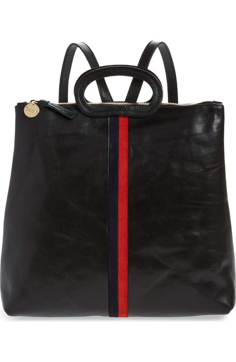 Clare V. Marcelle Leather Backpack, Main, color,