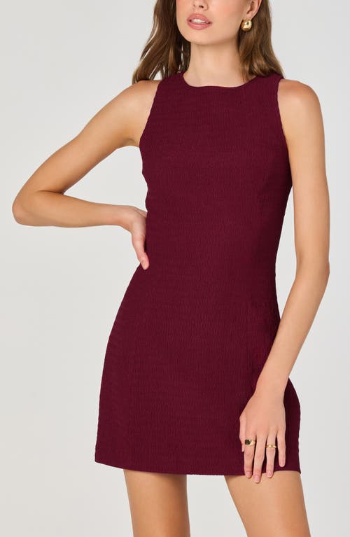 Astr The Label Textured Knit Sheath Minidress In Burgundy