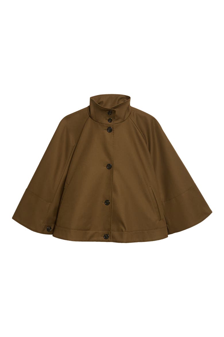 Fulcro Water Repellent Cotton Gabardine Cape, Main, color, KAKI