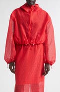 Cecilie Bahnsen Aisha Windflower Embroidered Sheer Organza Jacket