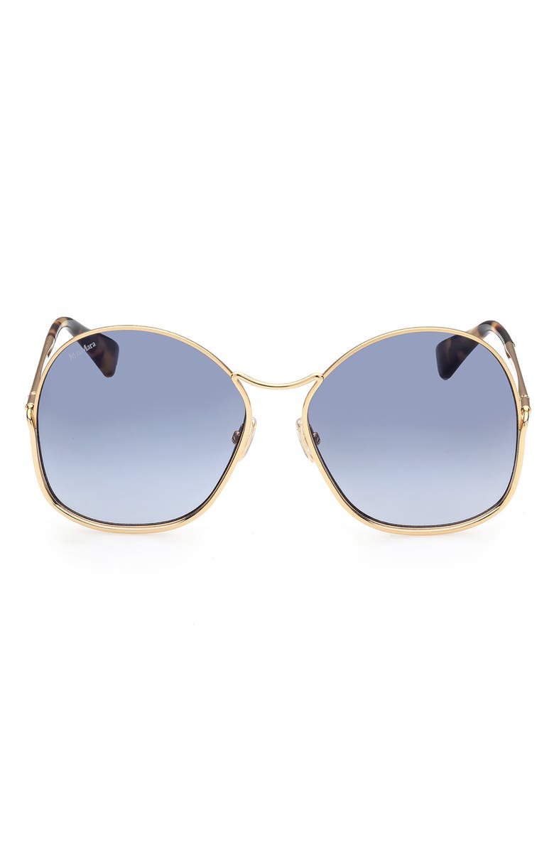 Max Mara 60mm Geometric Sunglasses, Main, color, 