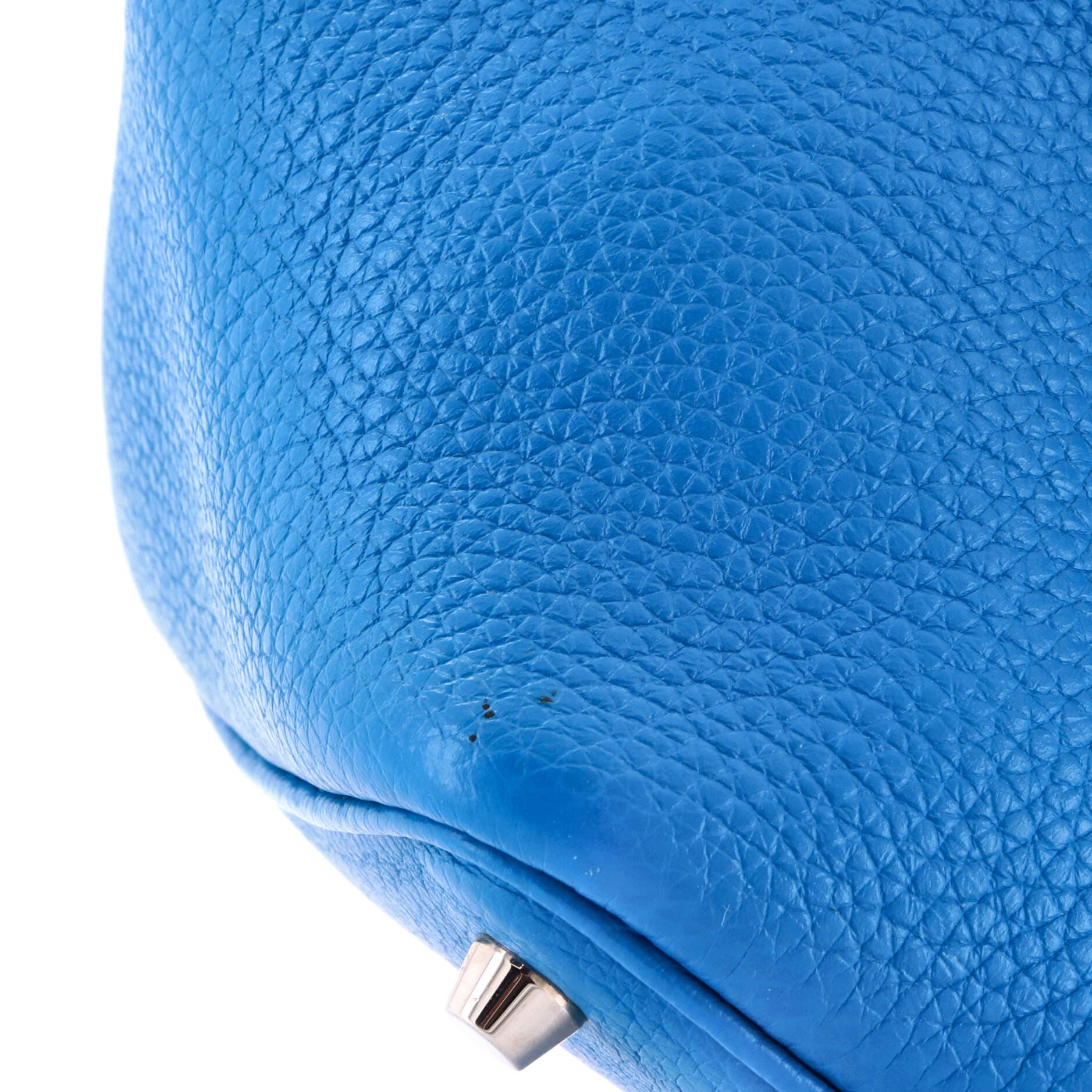 Pre-Owned Hermes Picotin Lock Bag Clemence PM, Alternate, color, Bleu Zanzibar