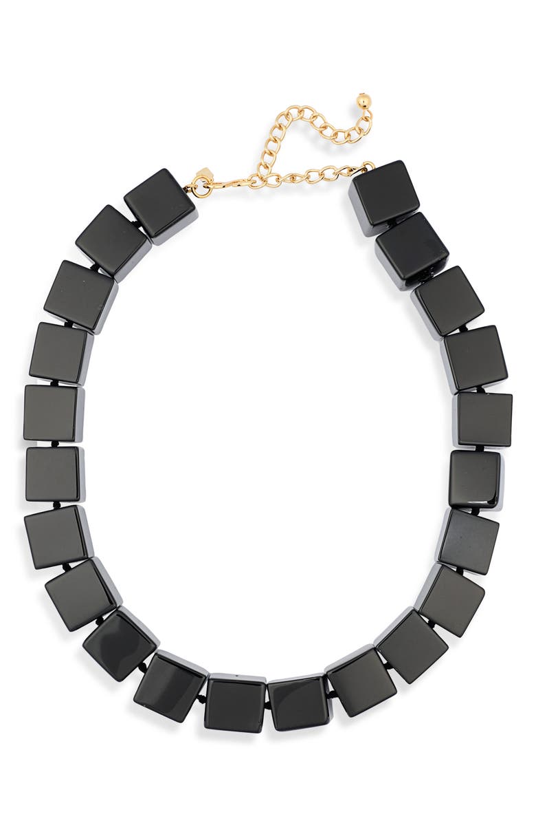 Kenneth Jay Lane Beaded Necklace, Main, color, Black