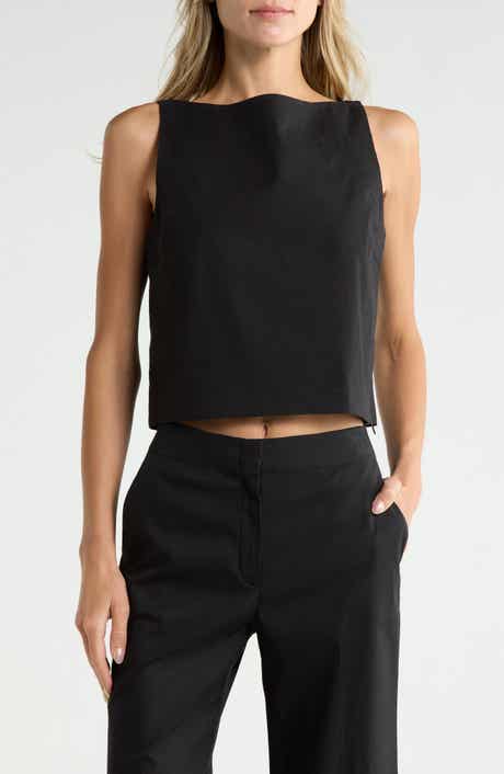 Boat Neck Sleeveless Shell