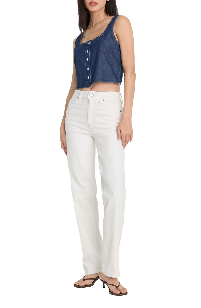 Good American Good True High Waist Straight Leg Jeans, Alternate, color, White001