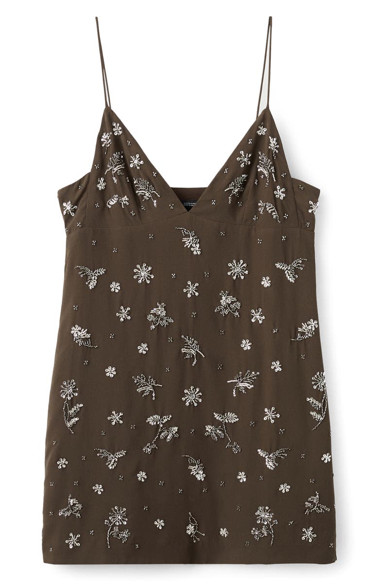 MANGO Beaded Sleeveless Minidress, Main, color, 