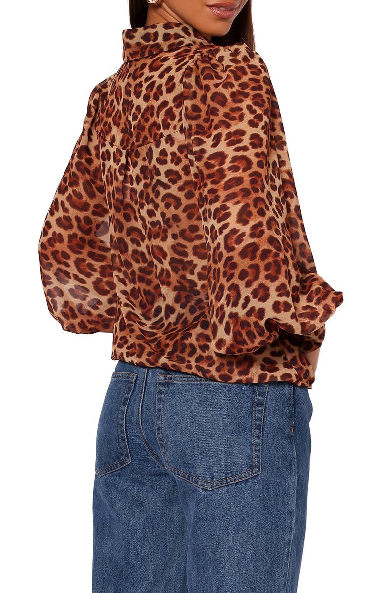 Petal & Pup Fleetwood Print Button-Up Shirt, Alternate, color, Leopard