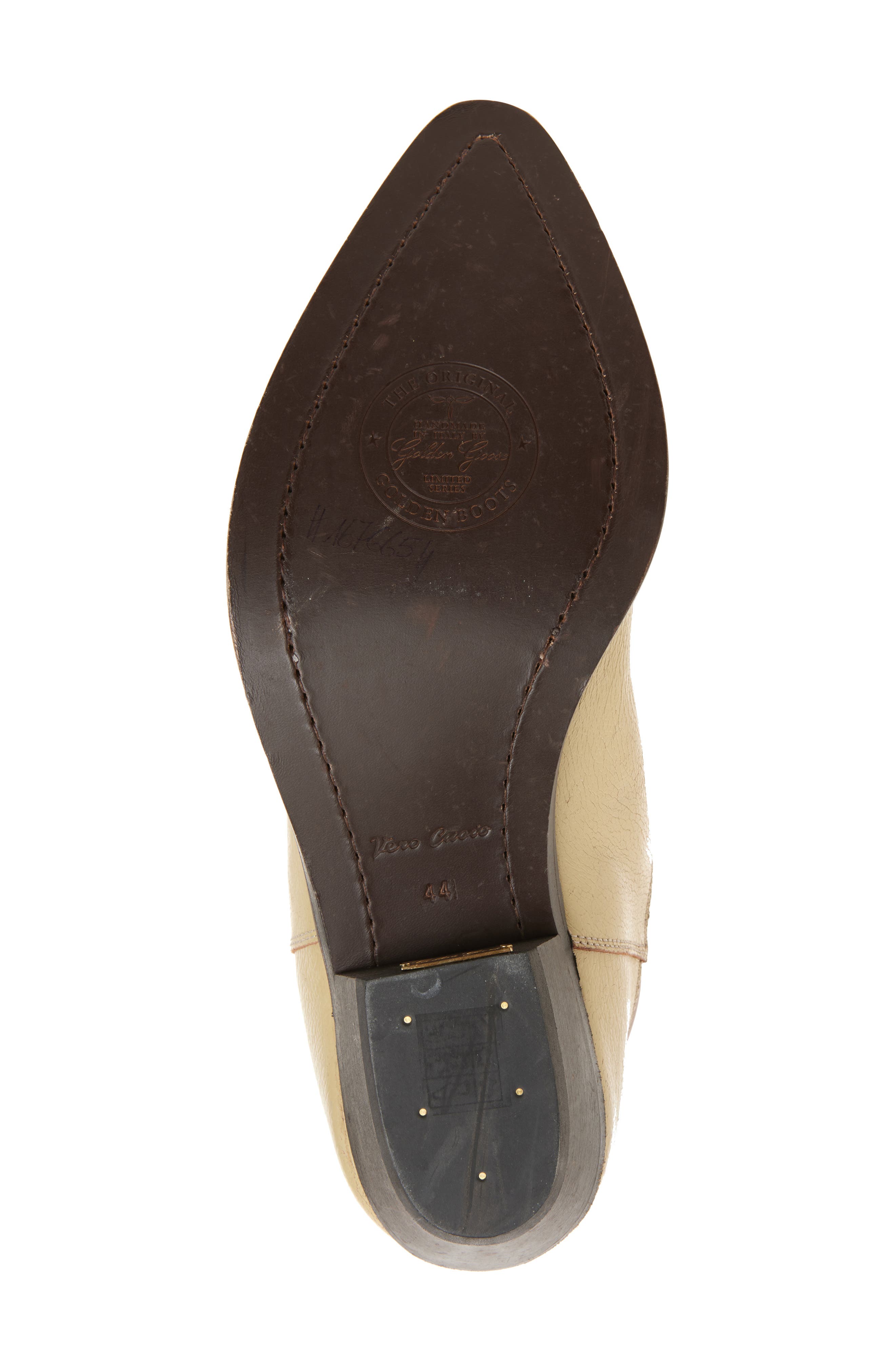 Golden Goose Wish Star Low Western Boot, Alternate, color, Cream/ Brown