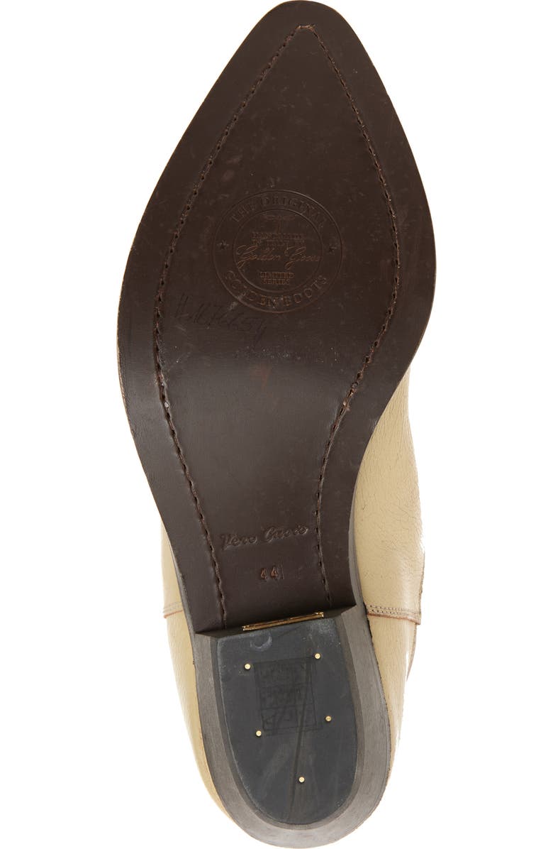 Golden Goose Wish Star Low Western Boot, Alternate, color, Cream/ Brown