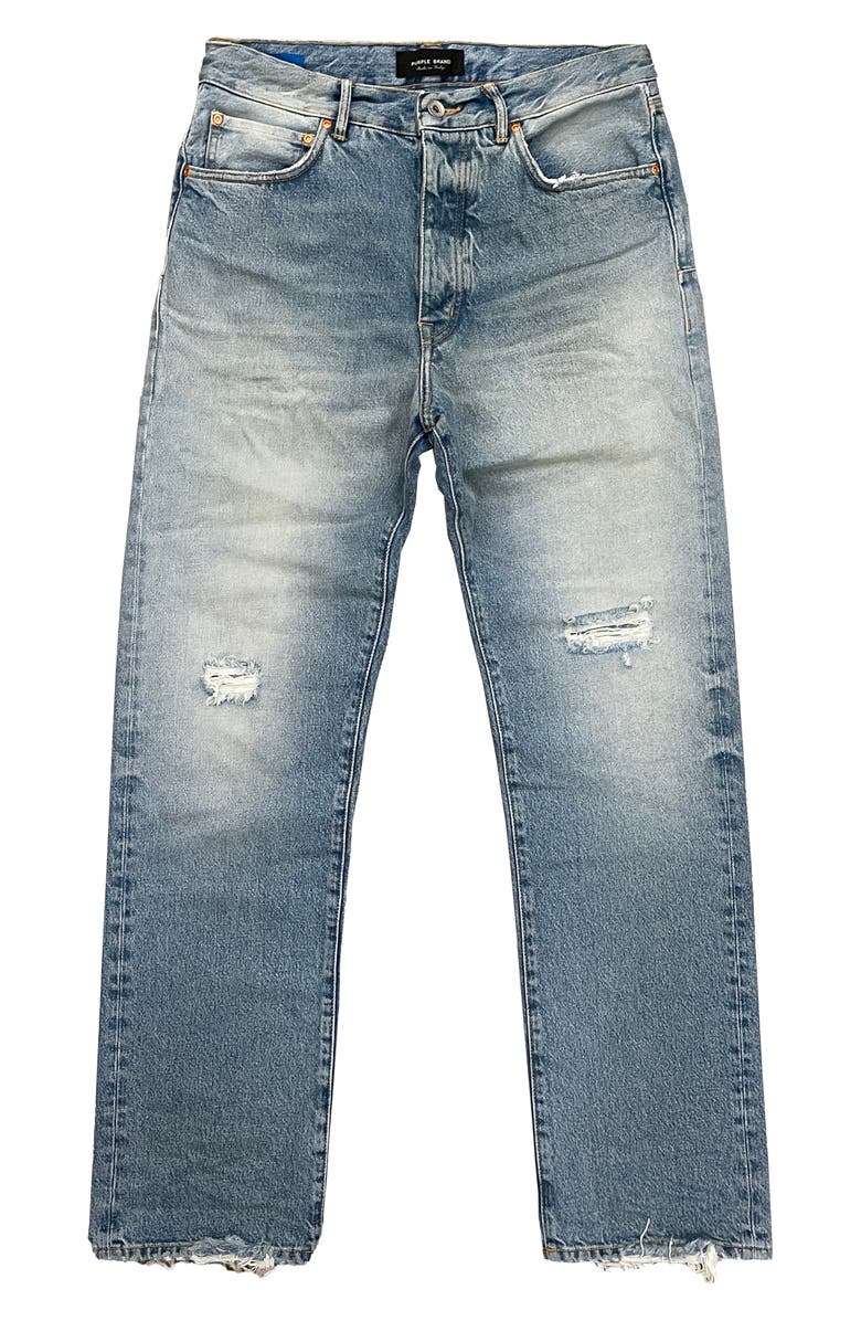 PURPLE BRAND Black Label Distressed Straight Leg Jeans, Alternate, color, 