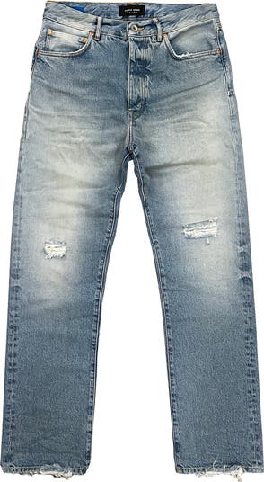 PURPLE BRAND Black Label Distressed Straight Leg Jeans PURPLE BRAND Black Label Distressed Straight Leg Jeans