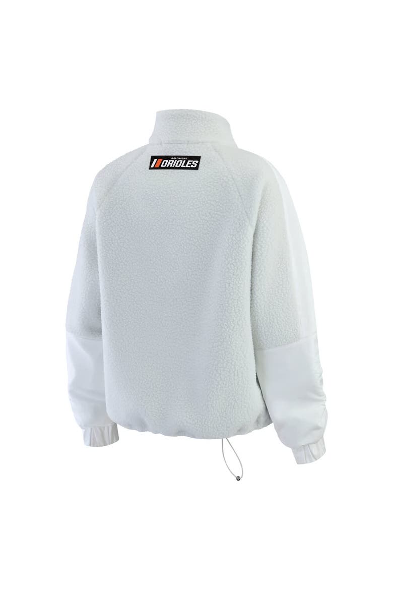 Women's WEAR by Erin Andrews Gray Baltimore Orioles Polar Fleece Quarter-Zip Jacket, Alternate, color, Gray