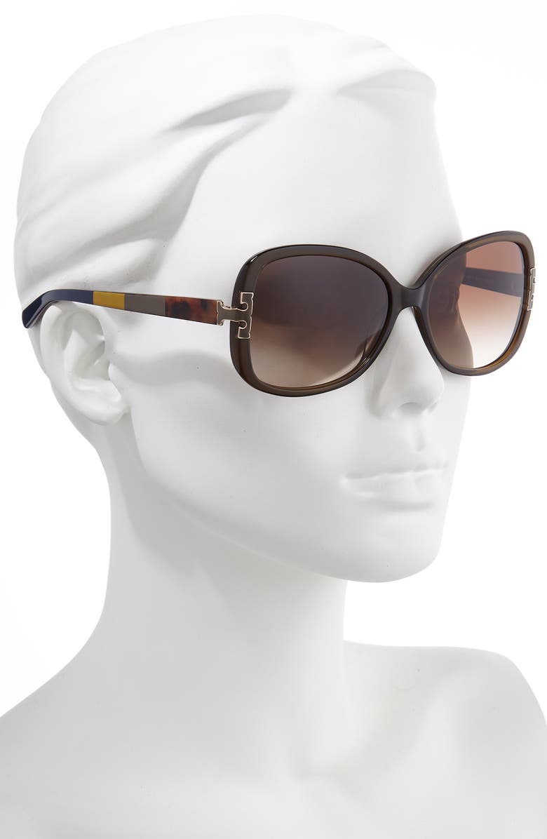 Tory Burch 59mm Oversized Sunglasses, Alternate, color,