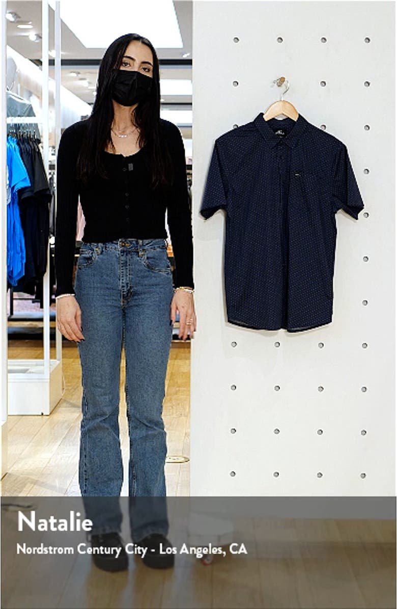 Tame Slim Fit Stretch Short Sleeve Button-Up Shirt, sales video thumbnail