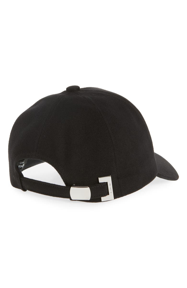 Balmain Signature Cotton Twill Baseball Cap, Alternate, color, Eap Black/ Black