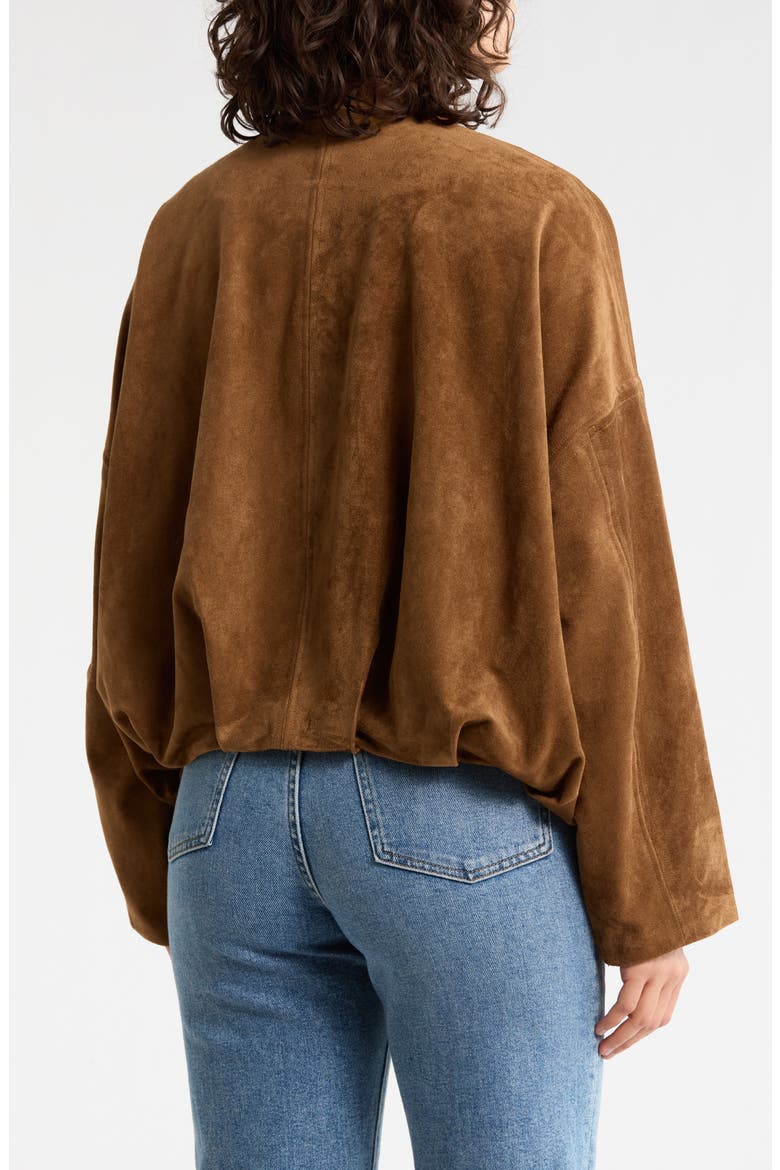 Faux Suede Bubble Hem Jacket, Alternate, color, FAVORITE DUO