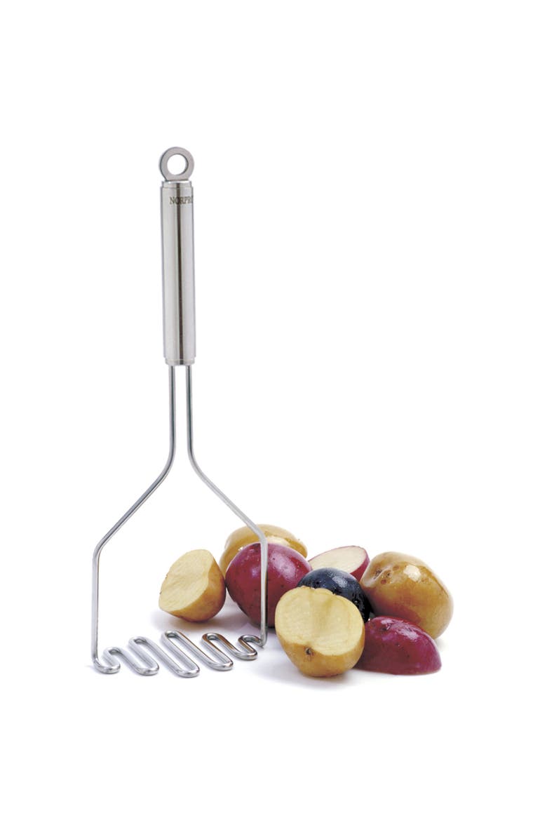 Norpro Krona Potato Masher - Stainless Steel, Heavy Duty, Alternate, color, Silver