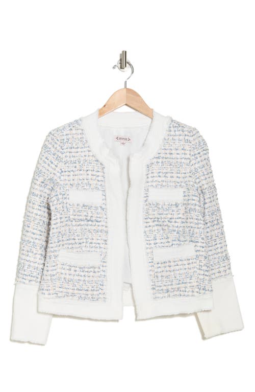 Nanette Lepore Denim Trim Bouclé Tweed Jacket